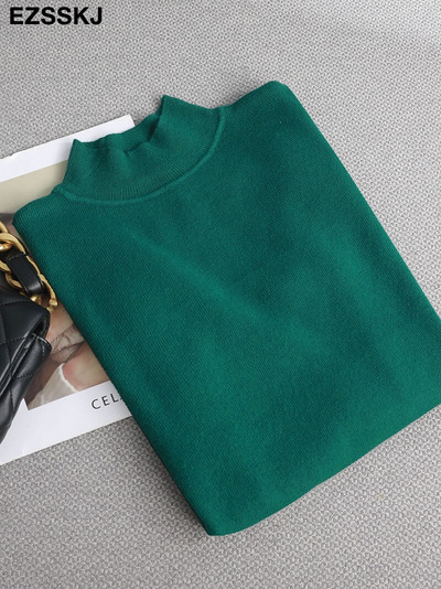 Basic Mock Neck Slim κασμίρ Πουλόβερ Γυναικείο Φθινοπωρινό χειμώνα χοντρό ζεστό πουλόβερ Για γυναίκες Γυναικείο Κομψό πουλόβερ