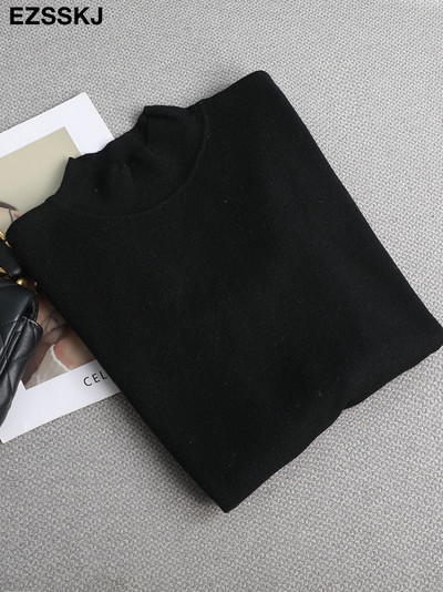 Basic Mock Neck Slim κασμίρ Πουλόβερ Γυναικείο Φθινοπωρινό χειμώνα χοντρό ζεστό πουλόβερ Για γυναίκες Γυναικείο Κομψό πουλόβερ