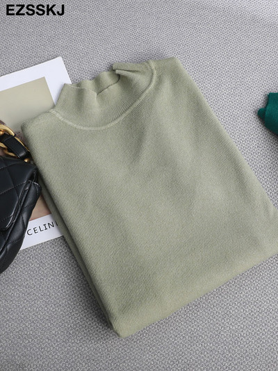 Basic Mock Neck Slim κασμίρ Πουλόβερ Γυναικείο Φθινοπωρινό χειμώνα χοντρό ζεστό πουλόβερ Για γυναίκες Γυναικείο Κομψό πουλόβερ