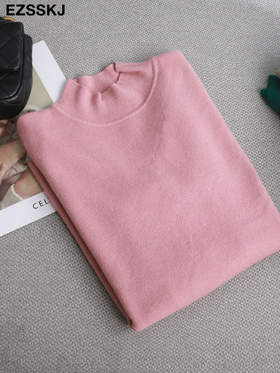 Basic Mock Neck Slim κασμίρ Πουλόβερ Γυναικείο Φθινοπωρινό χειμώνα χοντρό ζεστό πουλόβερ Για γυναίκες Γυναικείο Κομψό πουλόβερ