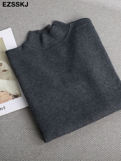 Basic Mock Neck Slim κασμίρ Πουλόβερ Γυναικείο Φθινοπωρινό χειμώνα χοντρό ζεστό πουλόβερ Για γυναίκες Γυναικείο Κομψό πουλόβερ