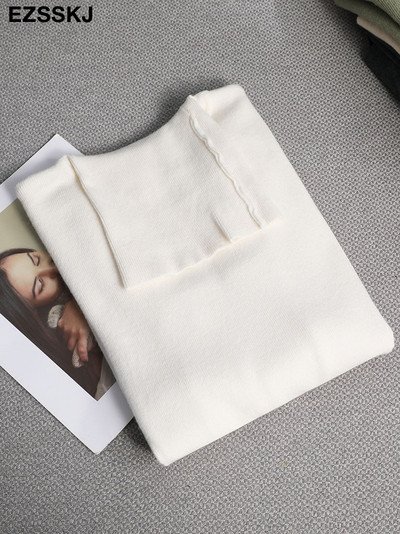 Basic Mock Neck Slim κασμίρ Πουλόβερ Γυναικείο Φθινοπωρινό χειμώνα χοντρό ζεστό πουλόβερ Για γυναίκες Γυναικείο Κομψό πουλόβερ