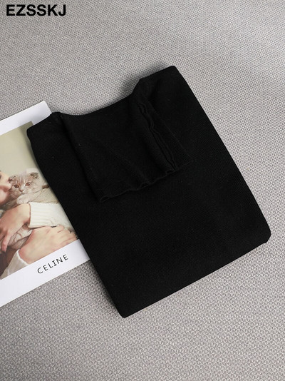 Basic Mock Neck Slim κασμίρ Πουλόβερ Γυναικείο Φθινοπωρινό χειμώνα χοντρό ζεστό πουλόβερ Για γυναίκες Γυναικείο Κομψό πουλόβερ