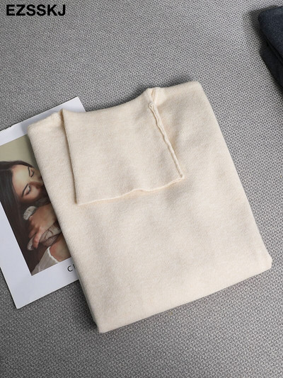 Basic Mock Neck Slim κασμίρ Πουλόβερ Γυναικείο Φθινοπωρινό χειμώνα χοντρό ζεστό πουλόβερ Για γυναίκες Γυναικείο Κομψό πουλόβερ