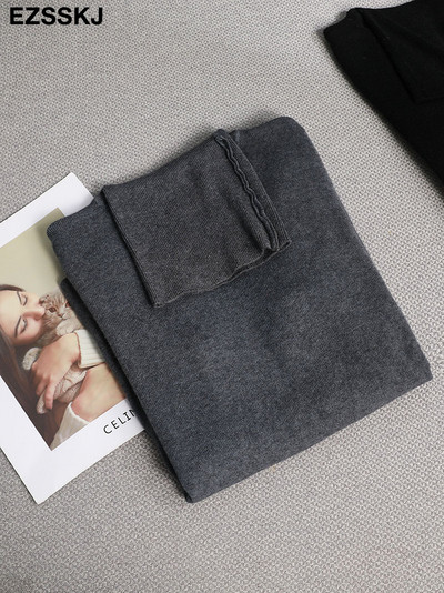 Basic Mock Neck Slim κασμίρ Πουλόβερ Γυναικείο Φθινοπωρινό χειμώνα χοντρό ζεστό πουλόβερ Για γυναίκες Γυναικείο Κομψό πουλόβερ