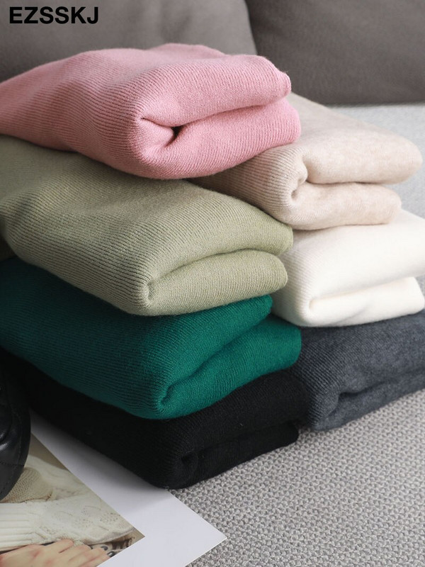 Basic Mock Neck Slim κασμίρ Πουλόβερ Γυναικείο Φθινοπωρινό χειμώνα χοντρό ζεστό πουλόβερ Για γυναίκες Γυναικείο Κομψό πουλόβερ