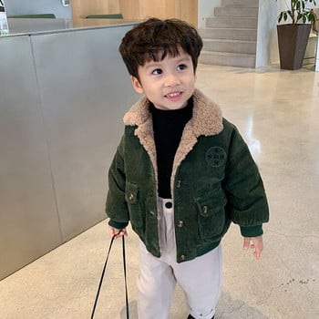 Νέο Boy Jacket Fur Fleece Παιδικά Παλτό Παιδικά Εξωτερικά Ενδύματα Φθινόπωρο Χειμώνας 2022-W008