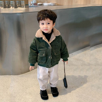 Νέο Boy Jacket Fur Fleece Παιδικά Παλτό Παιδικά Εξωτερικά Ενδύματα Φθινόπωρο Χειμώνας 2022-W008