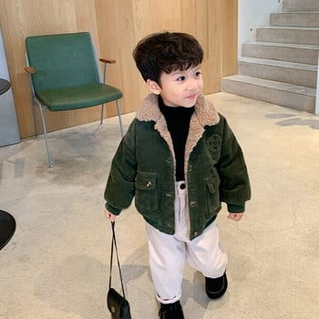 Νέο Boy Jacket Fur Fleece Παιδικά Παλτό Παιδικά Εξωτερικά Ενδύματα Φθινόπωρο Χειμώνας 2022-W008