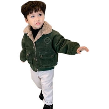 Νέο Boy Jacket Fur Fleece Παιδικά Παλτό Παιδικά Εξωτερικά Ενδύματα Φθινόπωρο Χειμώνας 2022-W008