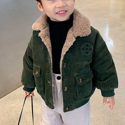 Νέο Boy Jacket Fur Fleece Παιδικά Παλτό Παιδικά Εξωτερικά Ενδύματα Φθινόπωρο Χειμώνας 2022-W008