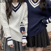 Novi 2021. Ženski Jesen Zimski Puloveri Pletena Topla Pletena Vintage Moda Preveliki Elegantni Puloveri Ženske Majice SW1535JX