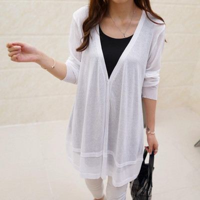 Uus 2020. aasta suve sügiskardigan naiste pikkade varrukatega kootud kampsun Naiste sall vabaaja kardiganid naiste õhuke mantel Naiste ülerõivad