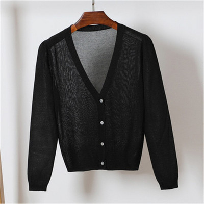 2021. Korejski modni kratki kardigan Osnovni kaput Ljeto Proljeće Ženski tanki kaputi s V izrezom Ružičasto Bijelo Crno Žuto Zeleno Plavo Z3775