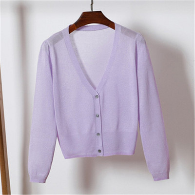 2021. Korejski modni kratki kardigan Osnovni kaput Ljeto Proljeće Ženski tanki kaputi s V izrezom Ružičasto Bijelo Crno Žuto Zeleno Plavo Z3775