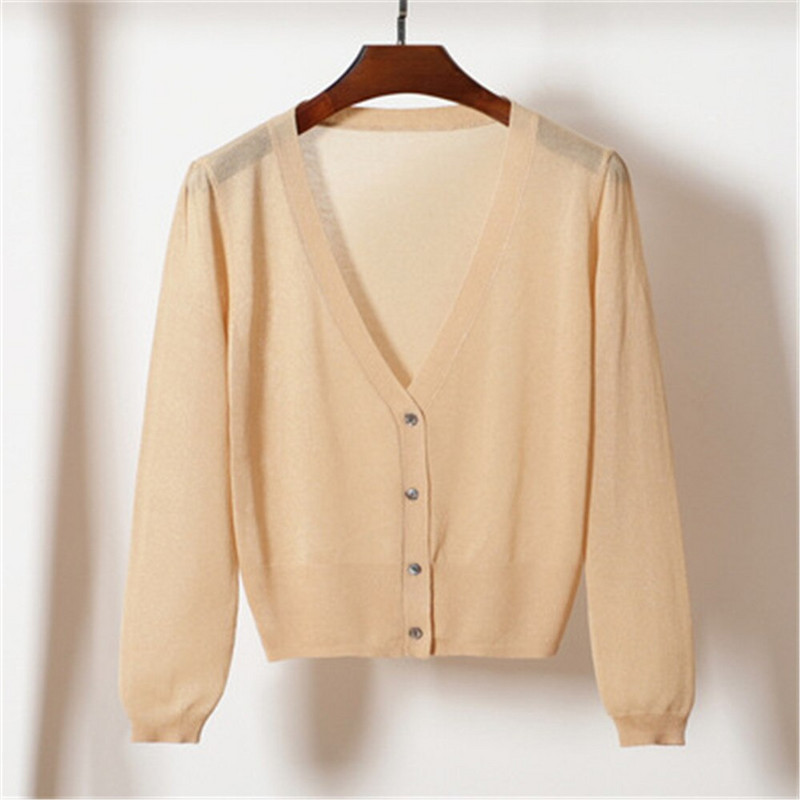 2021. Korejski modni kratki kardigan Osnovni kaput Ljeto Proljeće Ženski tanki kaputi s V izrezom Ružičasto Bijelo Crno Žuto Zeleno Plavo Z3775