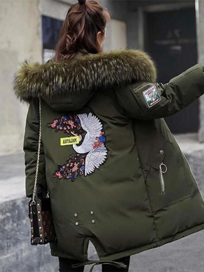 Zimske parke Ženska kožna jakna s vezom i kapuljačom Široki dugi kaput Mujer Debeli topli ležerni kaput Modna crna jakna