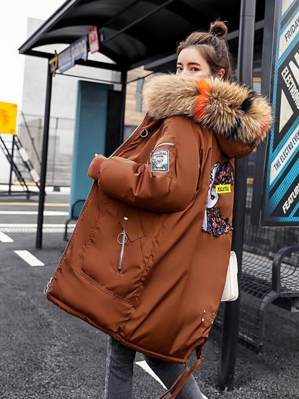 Zimske parke Ženska kožna jakna s vezom i kapuljačom Široki dugi kaput Mujer Debeli topli ležerni kaput Modna crna jakna