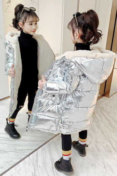 -30 Djevojka Zimska topla jakna plus baršunasta odjeća Debeli kaput otporan na vjetar Dječja odjeća s kapuljačom Vanjska odjeća Kaput za bebe