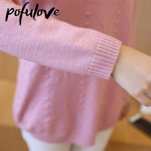 Sieviešu džemperis rudens un ziemas jauns stils sieviešu korejiešu brīvs trikotāžas džemperis vidēja garuma džemperi ar apakšu Sieviešu modes tops