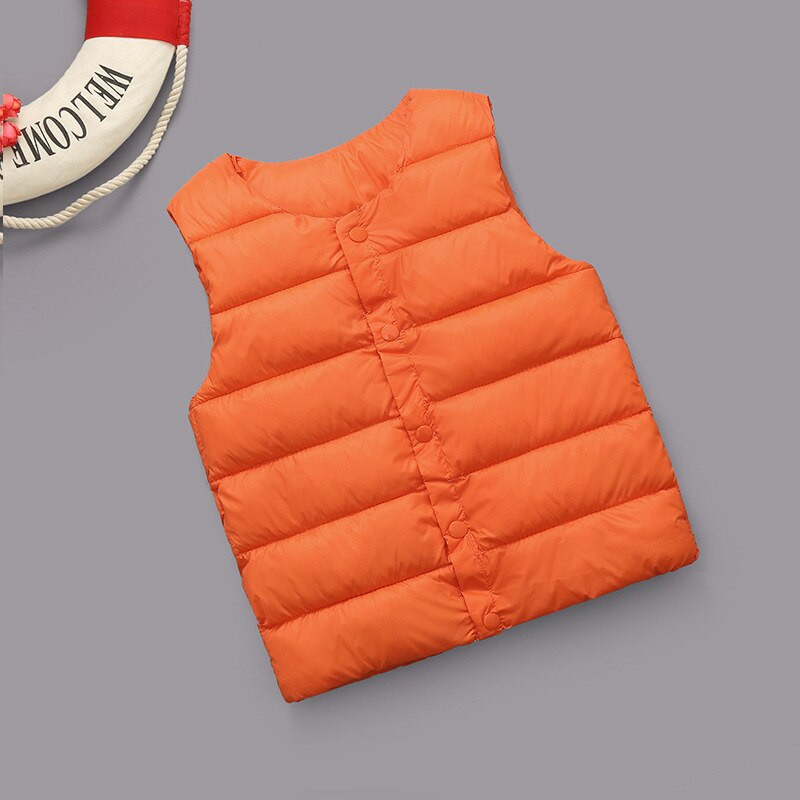 Bērnu meiteņu rudens vestes, neitrāli, silti apģērbi bērniem, dūnu kokvilnas veste, 2021. gada pavasara rudens, 1–7 gadu vecuma bērnu apģērbi