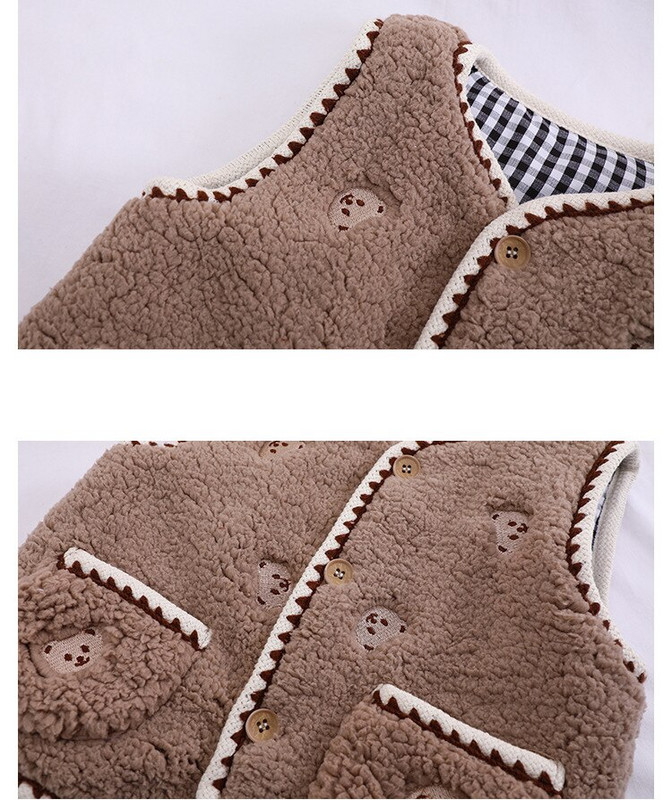 Φθινοπωρινό χειμωνιάτικο βρεφικό γιλέκο κασμίρ για κορίτσια Αμάνικο κεντητικό παλτό αγόρια αντιανεμική ζακέτα μαλλί βρεφικό γιλέκο Νεογέννητα ζεστά ρούχα