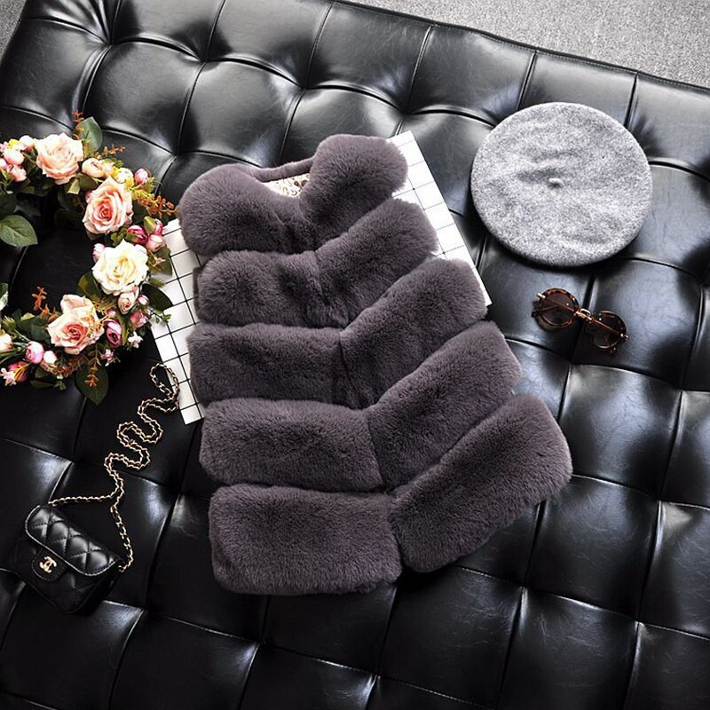 Παιδικά Κοριτσίστικα Παλτό με Ξύλινο Γιλέκο Χειμερινό Ζεστό Γιλέκο Αμάνικο Παιδικό Γούνινο Μπουφάν Βρεφικά Κοριτσίστικα Πανωφόρια Ρούχα TZ246