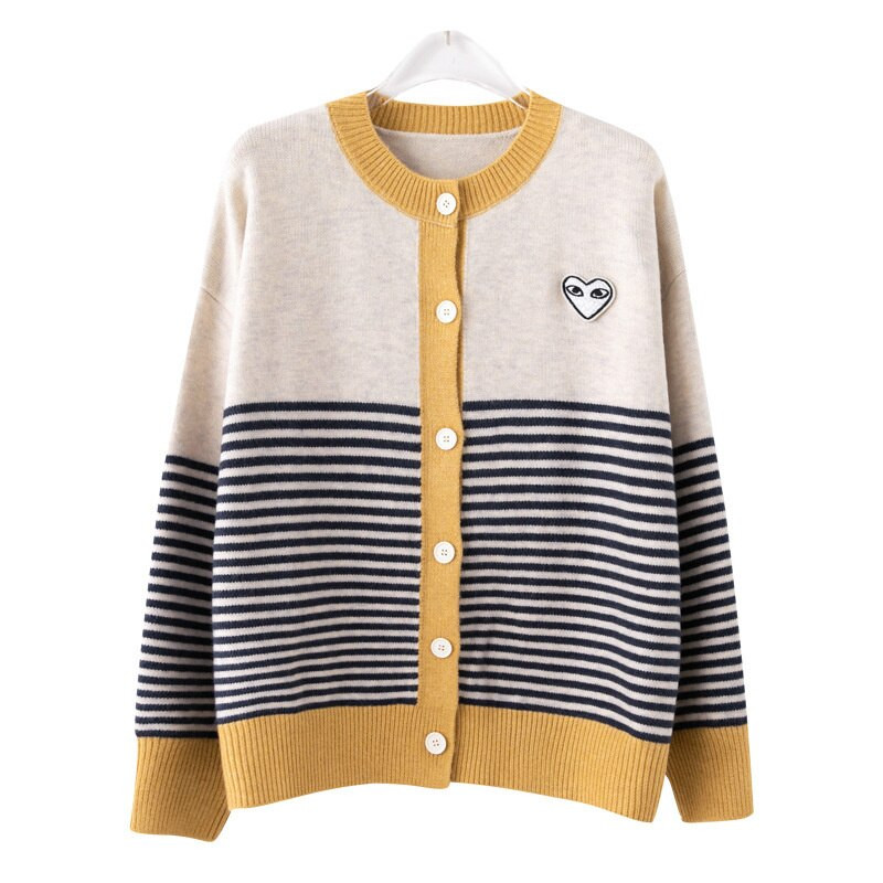 Modes sieviešu džemperis ar klasisku svītru V kakla izgriezumu trikotāžas džemperi sieviešu džemperis džemperis džemperis ar garām piedurknēm virsdrēbes