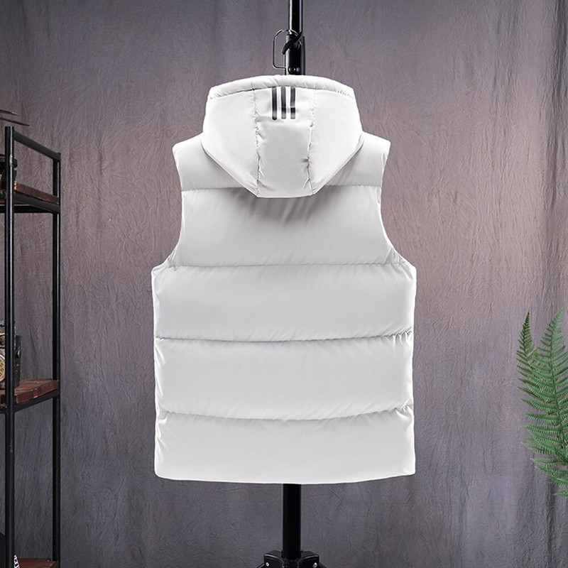 Vīriešu OK ar burtiem apdrukāta veste mētelis silts vēja necaurlaidīgs bez piedurknēm rāvējslēdzēja jaka Vīriešu ziemas āra apģērbs Vīriešu sporta ikdienas veste