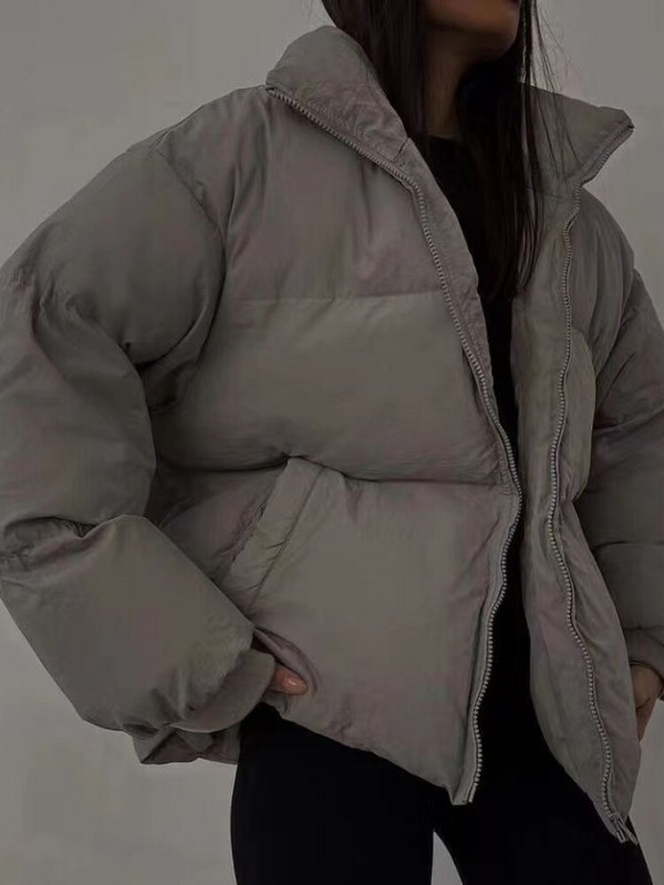 Ziemas parki sievietēm 2022. gada modes stends apkakle, burbuļjaka, mēteļi, silti, biezi, melni ikdienas sieviešu virsdrēbes mēteļi