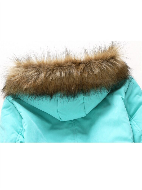 Női téli dzseki 2022 Új divat Gyapjú vastag szőrme kapucnis Parkas kabát Rózsaszín 17 szín S-3XL Öv Vékony, meleg párnázott ruha