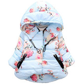 2021 Χειμερινό φθινόπωρο Βρεφικό παλτό για κορίτσια Ρούχα Παιδικά μπουφάν Κοριτσίστικα Εξωτερικά ρούχα με ζεστή κουκούλα Παιδικά ρούχα 1-4 ετών