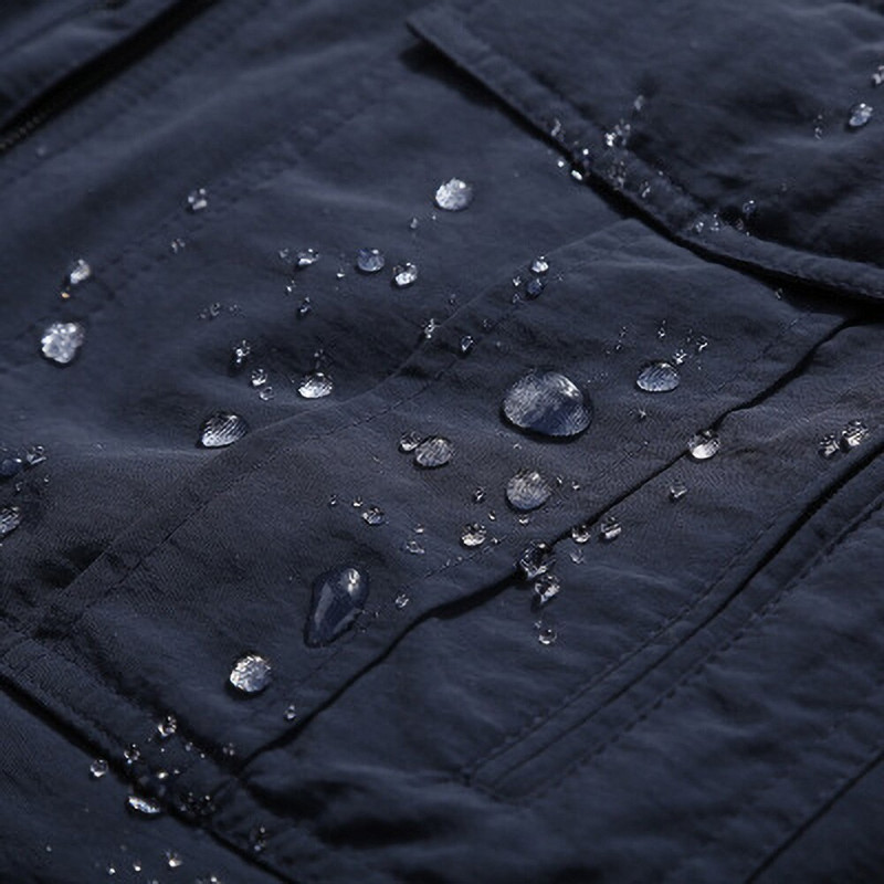 Bieza flīsa ūdensnecaurlaidīga ziemas veste vīriešu vairākām kabatām pavasara rudens veste Fotogrāfs Mandarin Collar Jaka bez piedurknēm