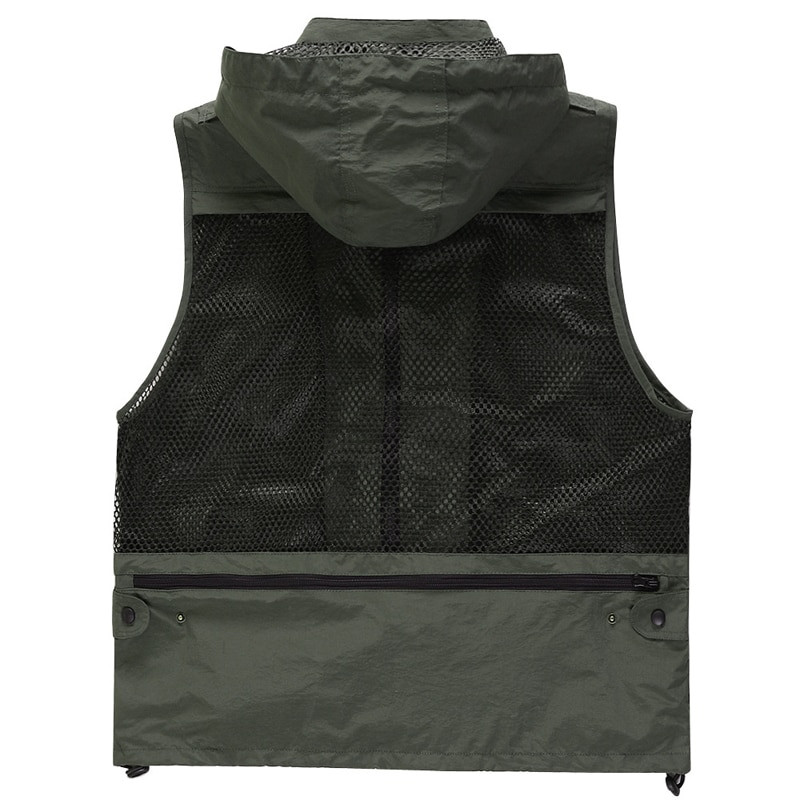 DIMUSI Vasaras Vīriešu Klasiskās Vestes Elpojošas Vairākas Kabatas Tīkla Veste Bez Piedurknēm Jakas Vīriešu Apģērbs Makšķerēšanas Vestes Apģērbs