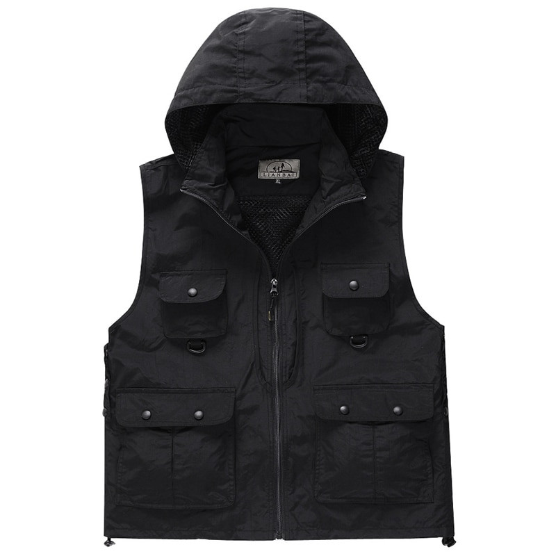 DIMUSI Vasaras Vīriešu Klasiskās Vestes Elpojošas Vairākas Kabatas Tīkla Veste Bez Piedurknēm Jakas Vīriešu Apģērbs Makšķerēšanas Vestes Apģērbs