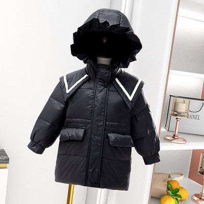 Mazuļu Meiteņu Apģērbi Jauni Rudens Ziemas Bērnu Modes Zēniem Meiteņu Jakas Karikatūra Bieza Silta Bērnu Garš Mētelis Jakas Sniega tērps 1-6Y