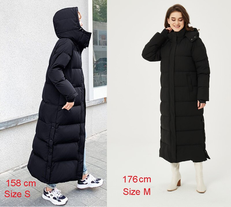 Parka kaput Ekstra Maxi Duga zimska jakna Ženska velika velika ženska jakna s kapuljačom velike veličine Ženska ženska vjetrovka Gornja odjeća Prošivena odjeća