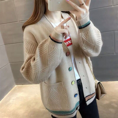 2022. gada rudens ziemas apģērbs Kašmira jaka Sieviešu jaka Sieviešu topi Pull Femme Hiver Streetwear Trikotāžas jaka