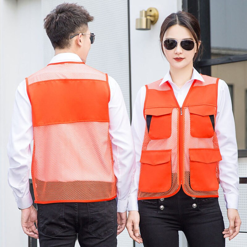 Vīriešu veste ar V veida kakla izgriezumu ar rāvējslēdzēju tīkla jaka bez piedurknēm pavasara vasara vīriešu daudzkabatu liela izmēra veste L-6XL