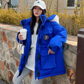 2022. gada ziemas jauns modes jaka ar kapuci, sieviešu biezāka ziemas āra sniega jaka pāra jaka mētelis