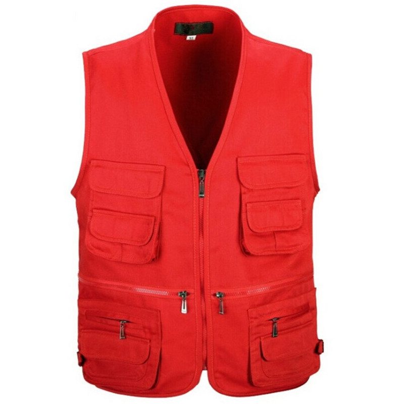 Férfi mellény Army Zöld és fekete színű mellény Több zsebes utazási vagy munkaruha Tartós molett