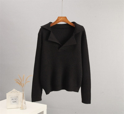 Lenmemsen Υπερμεγέθη Χαλαρά Κομψά Πλεκτά Γυναικεία Πουλόβερ Μασίφ με γυριστό γιακά Γυναικεία Χονδρά φθινοπωρινά χειμωνιάτικα μπλουζάκια