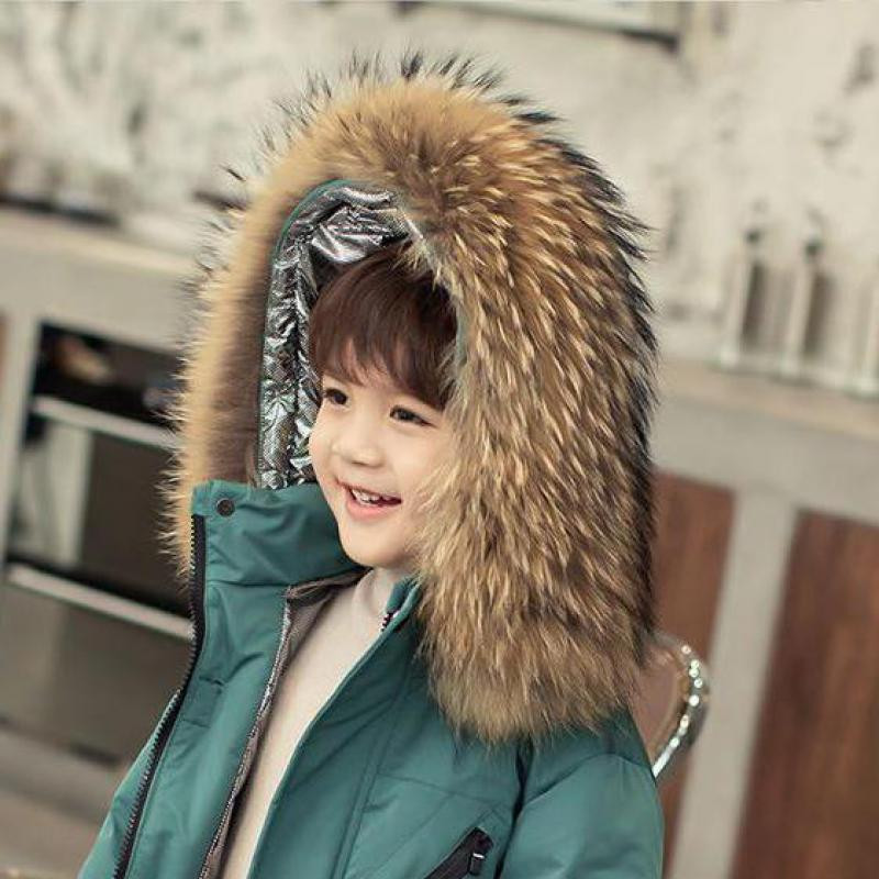 Bērnu dūnu jaka Zēniem, sabiezināti balti pīļu dūnu bērnu mētelis ziemas apģērbi ar kapuci Mēteļi Masīvi virsdrēbes Ikdienas vēja necaurlaidīgi