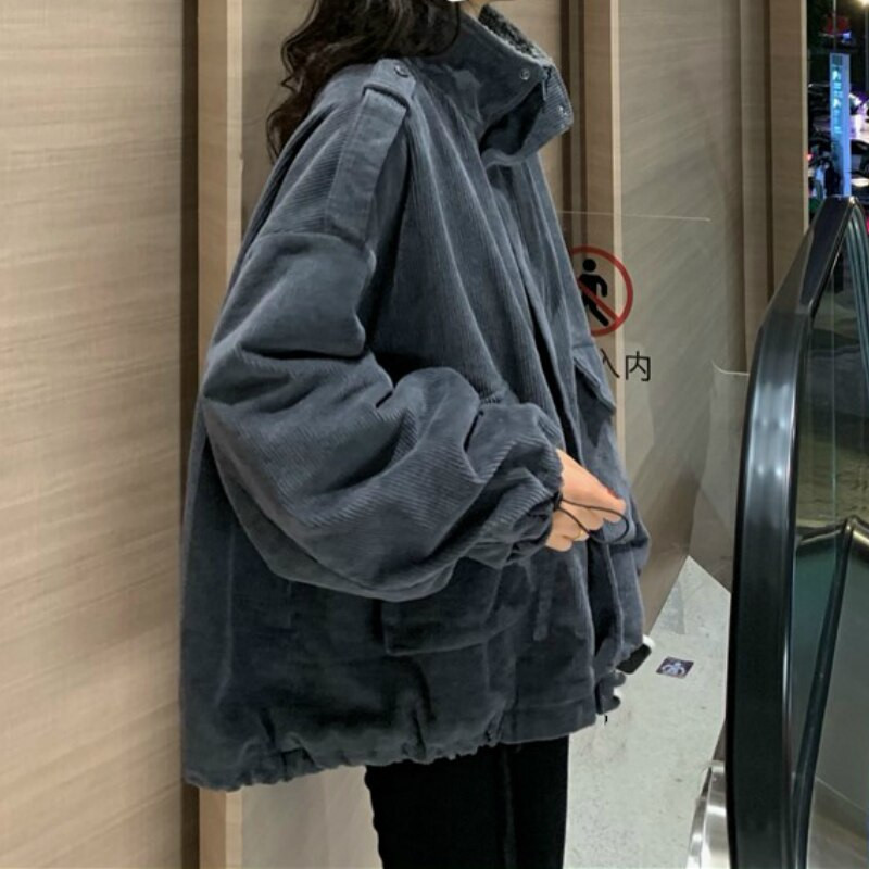 Parkas Sieviešu šiks Patchwork Velvets Vintage Biezs Brīvs Ziemas Silts Sieviešu Virsdrēbes Jaunākās Modes Sieviešu Kabata Universal Basic