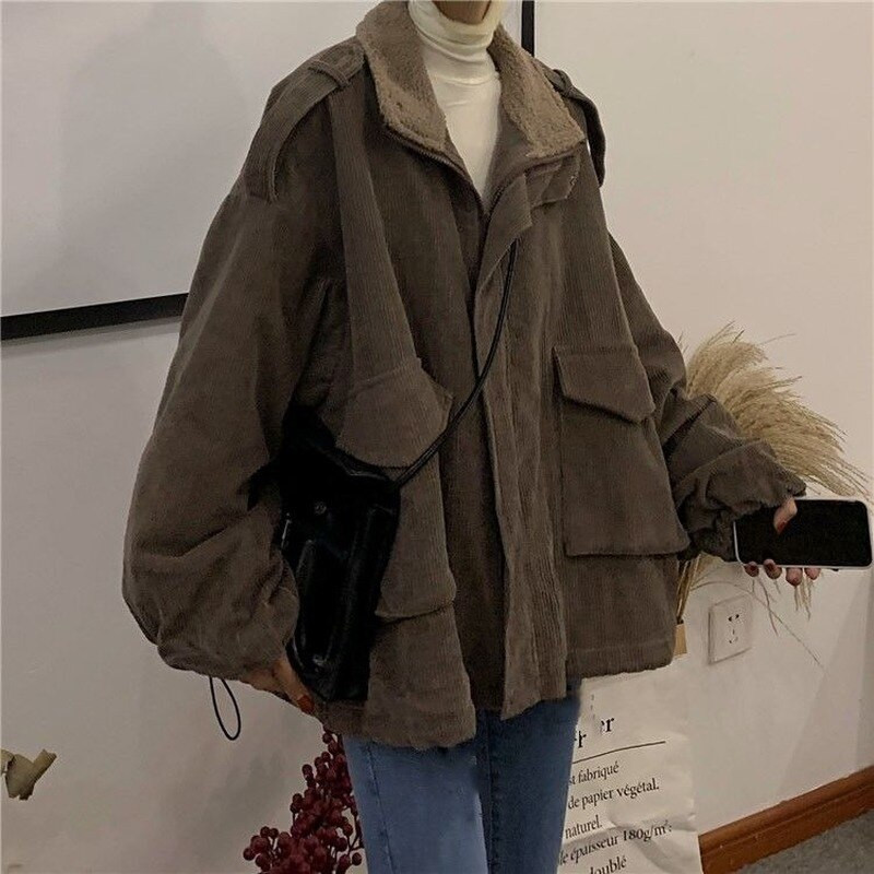 Parkas Sieviešu šiks Patchwork Velvets Vintage Biezs Brīvs Ziemas Silts Sieviešu Virsdrēbes Jaunākās Modes Sieviešu Kabata Universal Basic