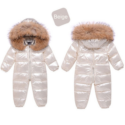 Ziemas kombinezons meitenēm bērniem Biezs slēpošanas tērps zēniem pīļu dūnu jaka Toddler Baby Snowsuits Virsdrēbes silts mētelis 0-3g