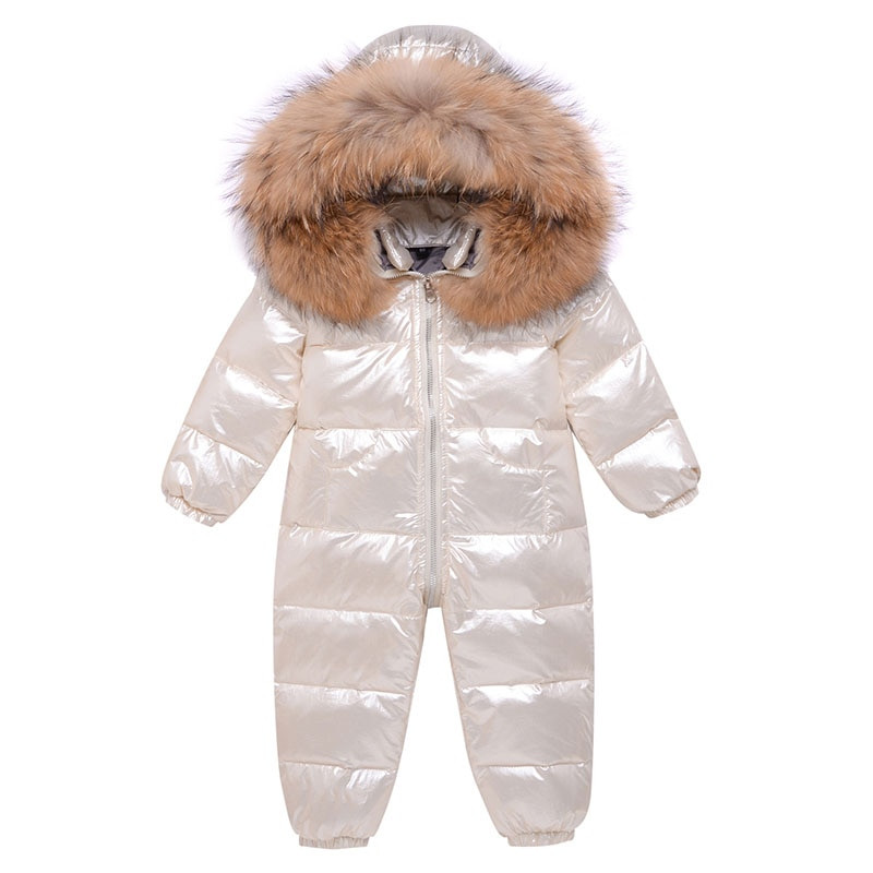 Ziemas kombinezons meitenēm bērniem Biezs slēpošanas tērps zēniem pīļu dūnu jaka Toddler Baby Snowsuits Virsdrēbes silts mētelis 0-3g