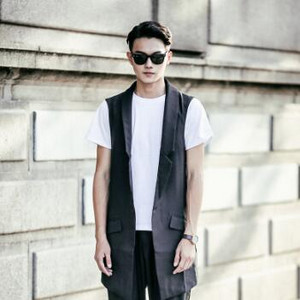 Vīriešu personība dīdžejs hip hop punk garā veste colete masculino vīriešu nakts kluba skatuves tērps gotiskā veste slim fit chaleco