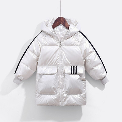 Zēnu ziemas mēteļi un jaka bērniem Sporta jakas Baltas pīles dūnu biezas Ziemas jaka Zēnu meitenes ziemas mētelis bērnu apģērbi Parker