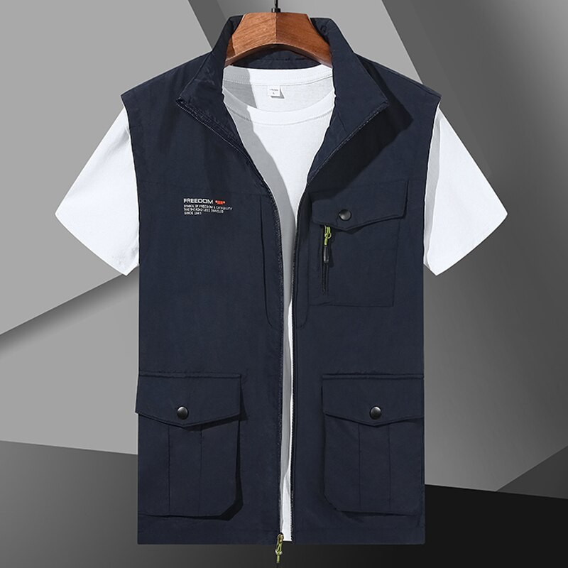 Vīriešu Veste Jakas Veste Vasaras Sports Multi Pocket techwear jaqueta masculina Kāpšana Pārgājieni Darbs Makšķerēšana Bezpiedurkņu jaka